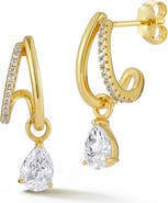 GLAZE JEWELRY Moissanite Teardrop Drop Earrings