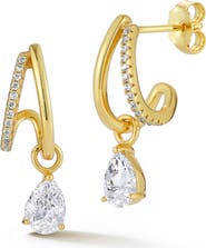 GLAZE JEWELRY Moissanite Teardrop Drop Earrings