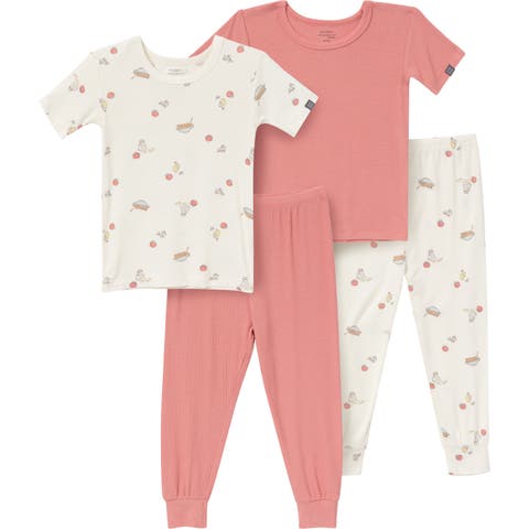 Tight Fitting Footless Pajamas, 4-Piece Set (Toddler)