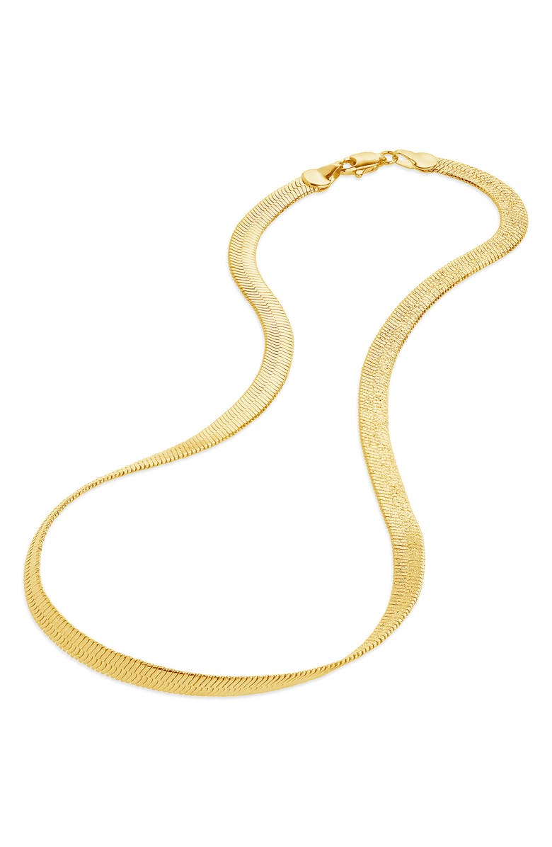 Sterling Forever Bronx 14K Yellow Gold Plated 16" Snake Chain Necklace, Alternate, color, Gold
