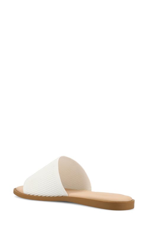 Journee Collection Prisilla Slide Sandal In White