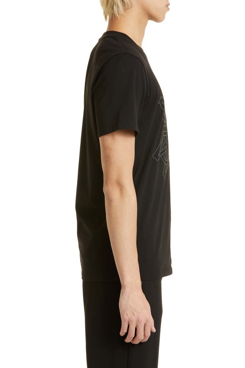 Interlocking Logo Cotton Graphic Tee, Alternate, color, BLACK