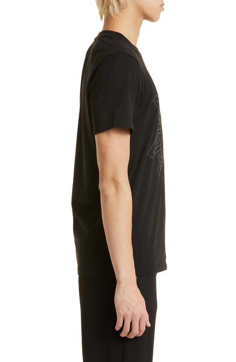 Moncler Interlocking Logo Cotton Graphic Tee, Alternate, color, 