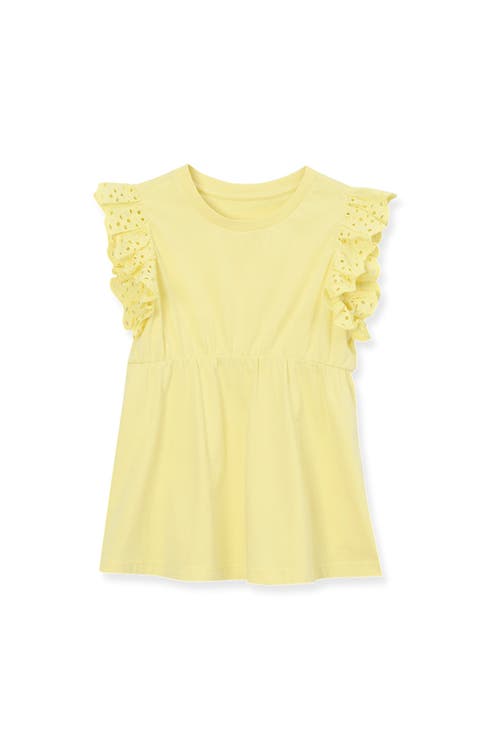 Girls Flutter Sleeve Tiered Peasant Top
