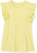 Lands' End Girls Flutter Sleeve Tiered Peasant Top