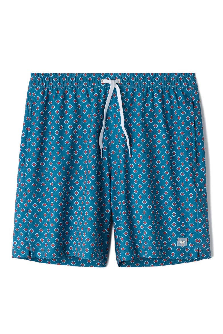 R & R 7.5-Inch Swim Trunks, Alternate, color, ASH BLUE GEO