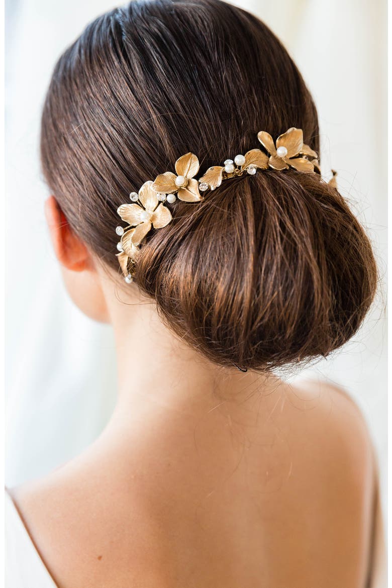 Noemie Halo Crown Comb (Nordstrom Exclusive), Alternate, color, GOLD