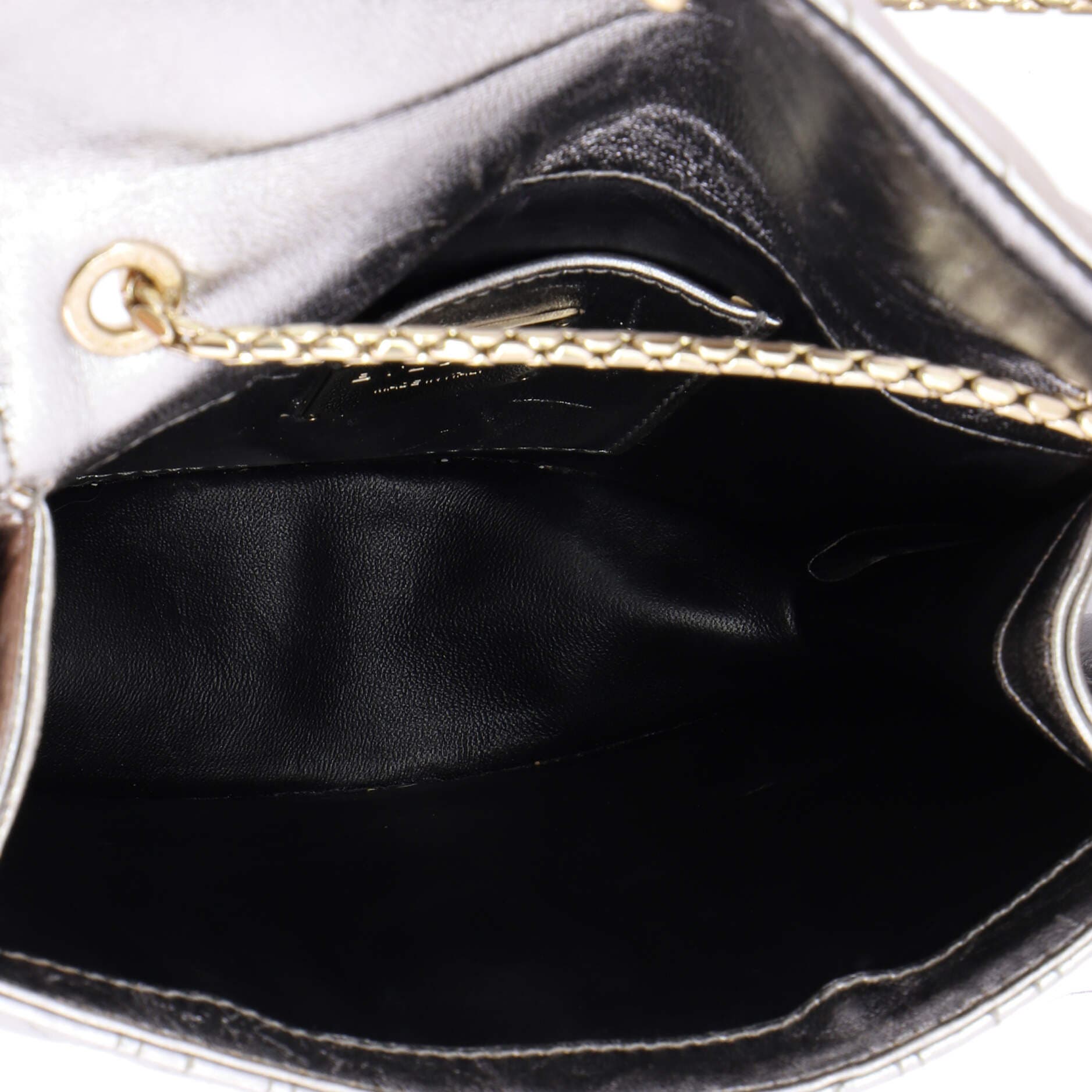 Serpenti Forever Square Shoulder Bag Quilted Leather Small, Alternate, color, Metallic Silver