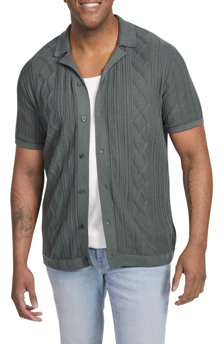 Johnny Bigg Thomas Cable Short Sleeve Cardigan, Main, color,