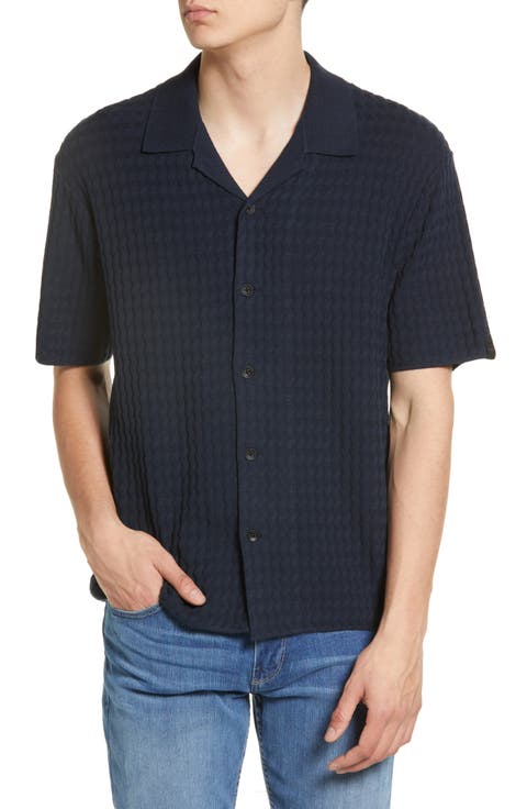 Men's Avery Engineered Knit Organic Cotton Button-Up Shirt