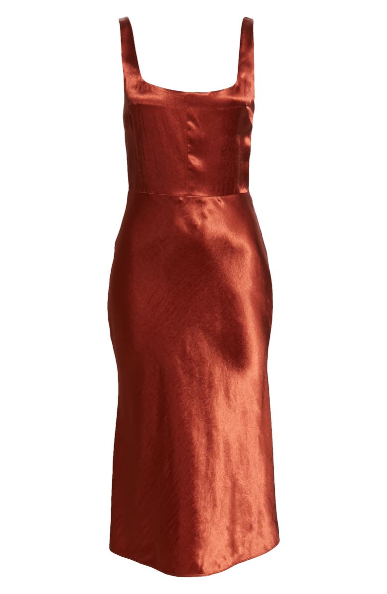 Vince Satin Slipdress, Alternate, color, Sangre