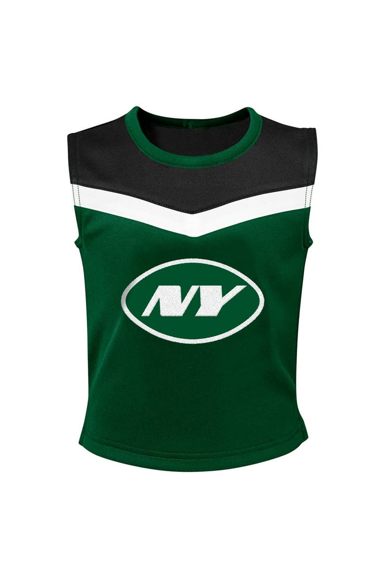 Girls Preschool Green New York Jets Spirit Cheerleader Two-Piece Set with Bloomers, Alternate, color, Green
