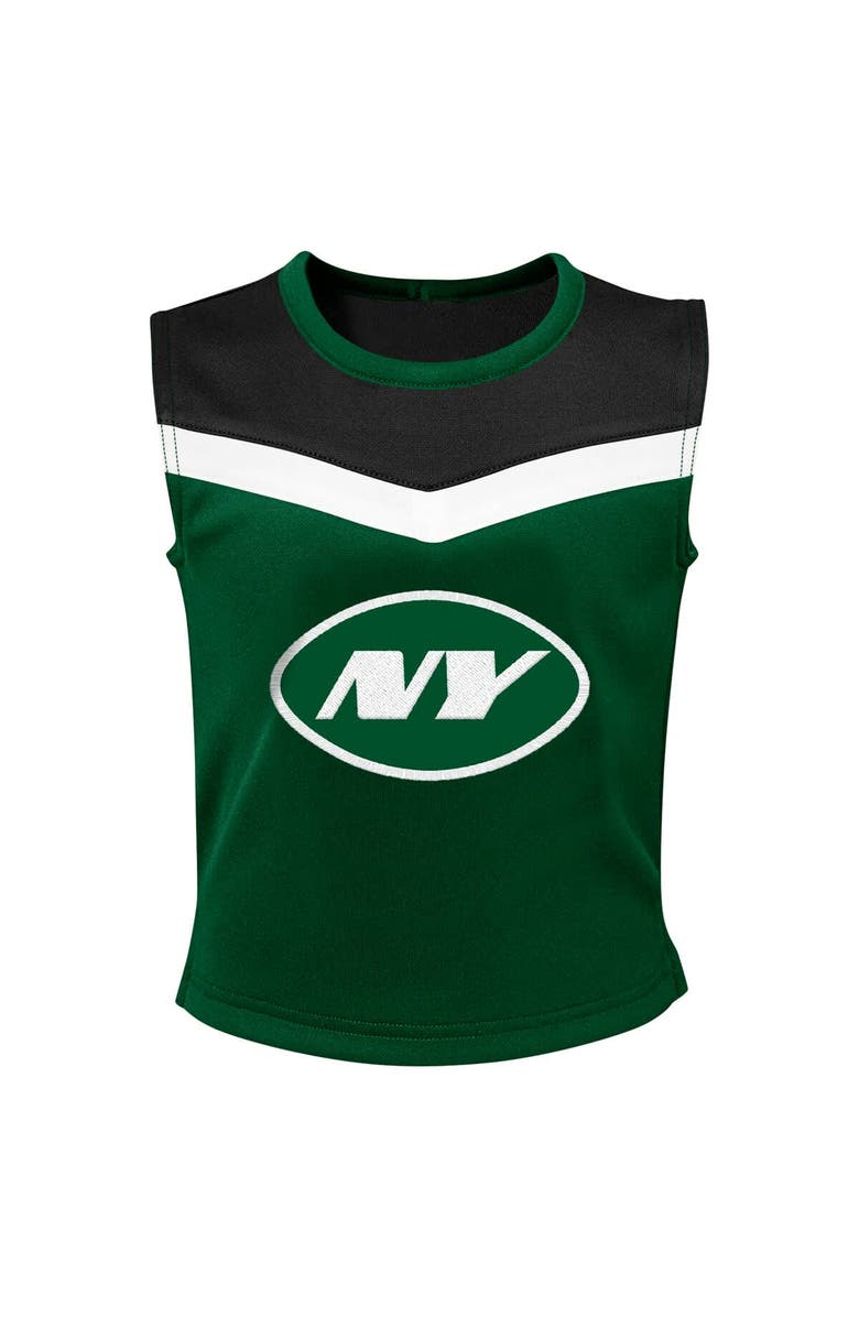 Outerstuff Girls Preschool Green New York Jets Spirit Cheerleader Two-Piece Set with Bloomers, Alternate, color, Green