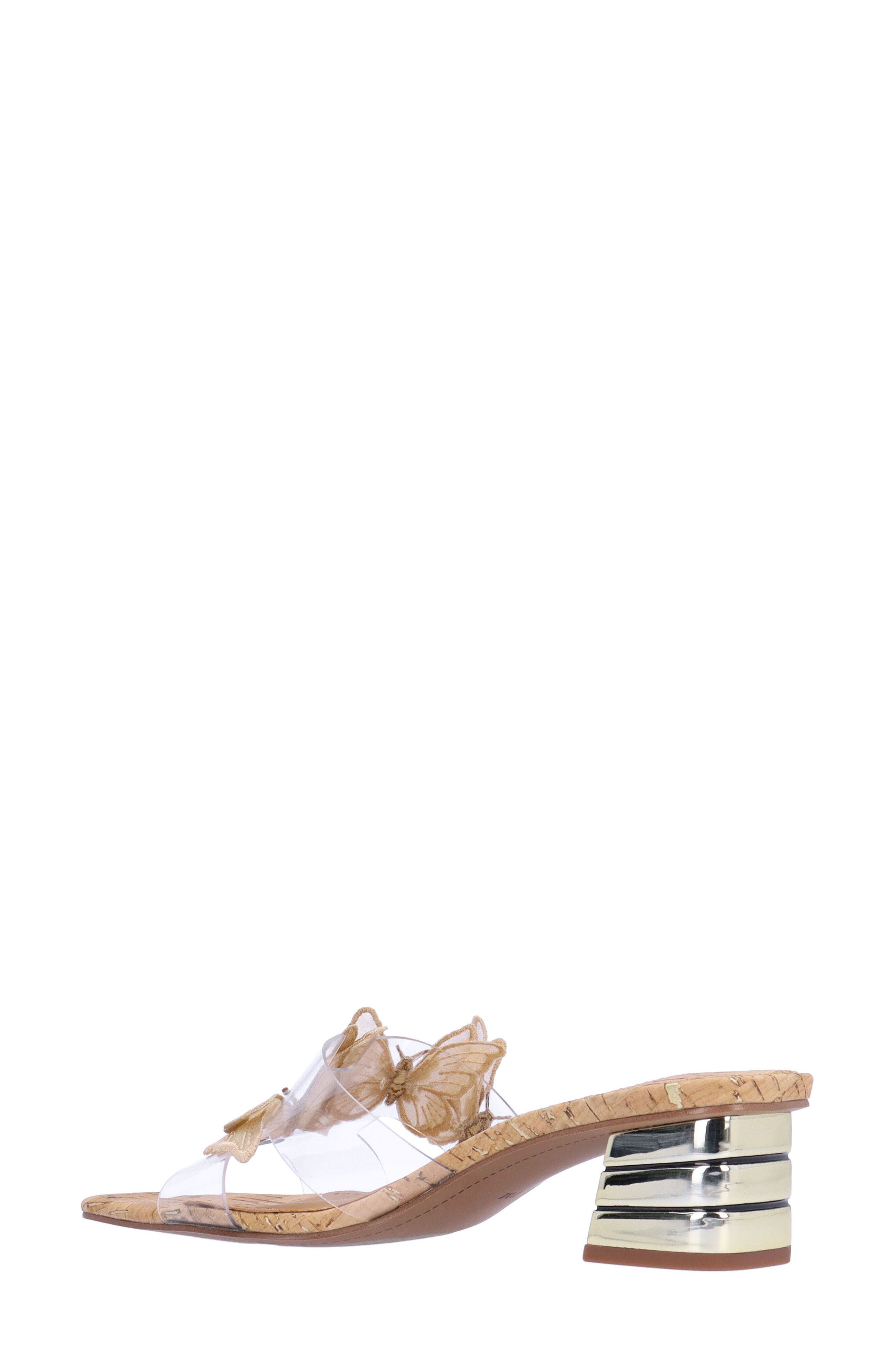 J. Reneé Cybel Slide Sandal, Alternate, color, Clear/ Natural/ Gold