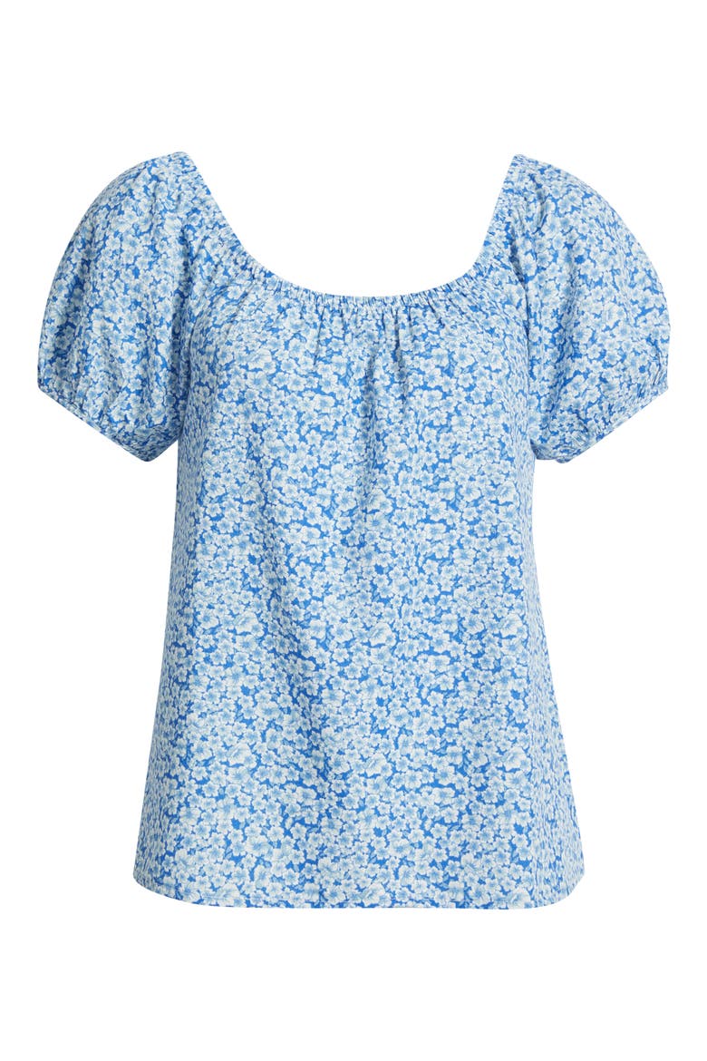 Floral Peasant Top, Alternate, color, BLUE FLORAL COMBO