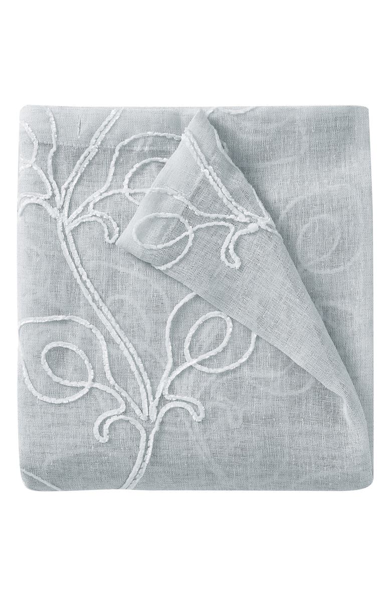 DAINTY HOME Set of 2 Embroidered Sheer Curtain Panels, Alternate, color, Silver