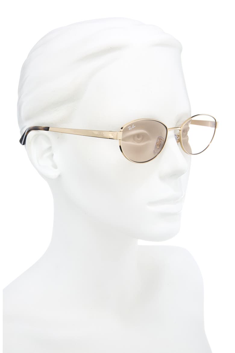 55mm Oval Sunglasses, Alternate, color, ARISTA / LIGHT BROWN