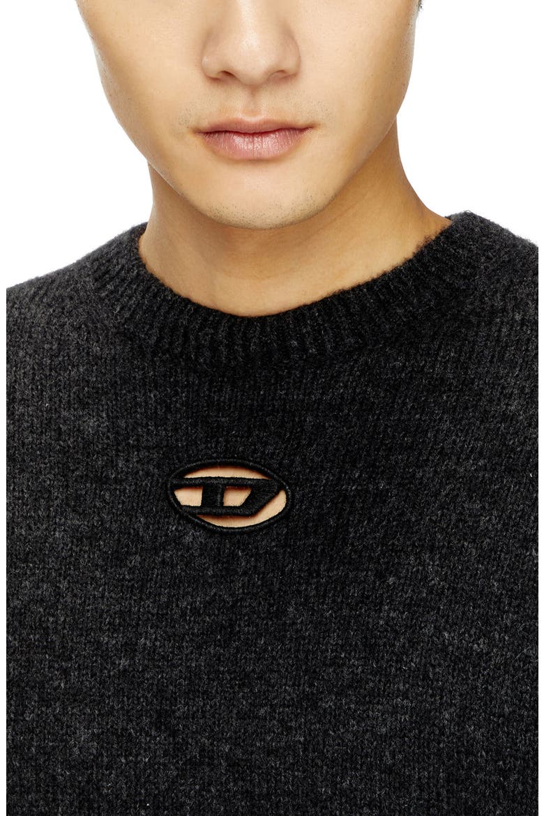 K-Areeso Wool Blend Sweater, Alternate, color, DARK GREY MELANGE