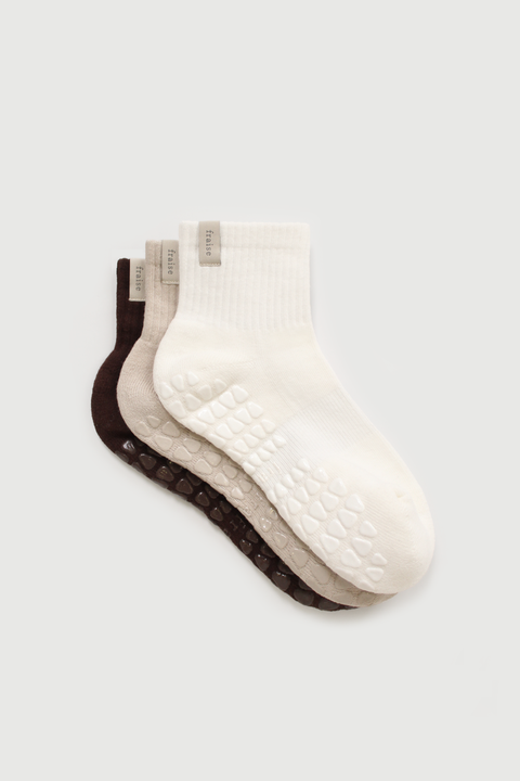 The Sable Set Grip Socks (Set of 3)