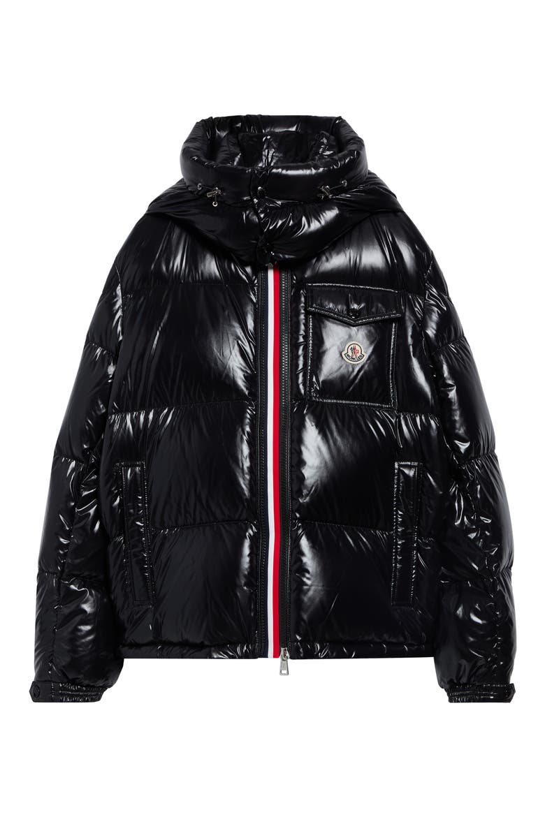 Montbeliard Short Down Jacket, Alternate, color, BLACK/ BLACK/ BLACK