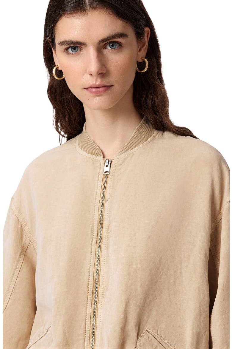 Sofi Bomber Jacket, Alternate, color, SAND BROWN