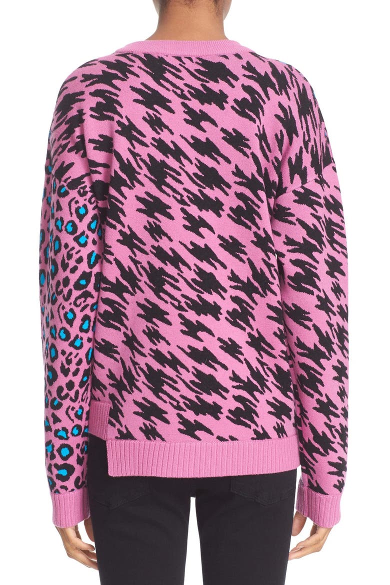 Intarsia Knit Sweater, Alternate, color, COSMIC PINK