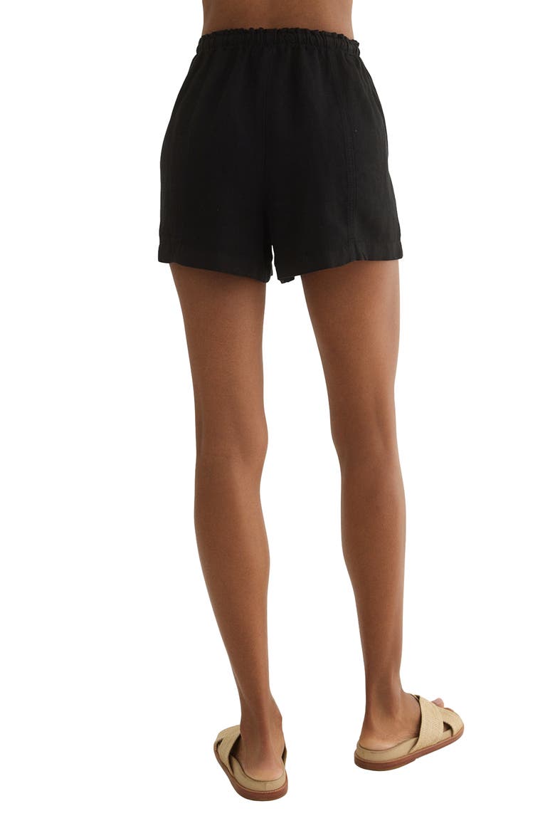 Drawstring Waist Shorts, Alternate, color, BLACK