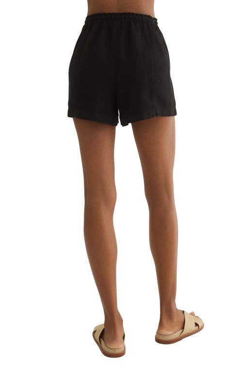 Bella Dahl Drawstring Waist Shorts In Black