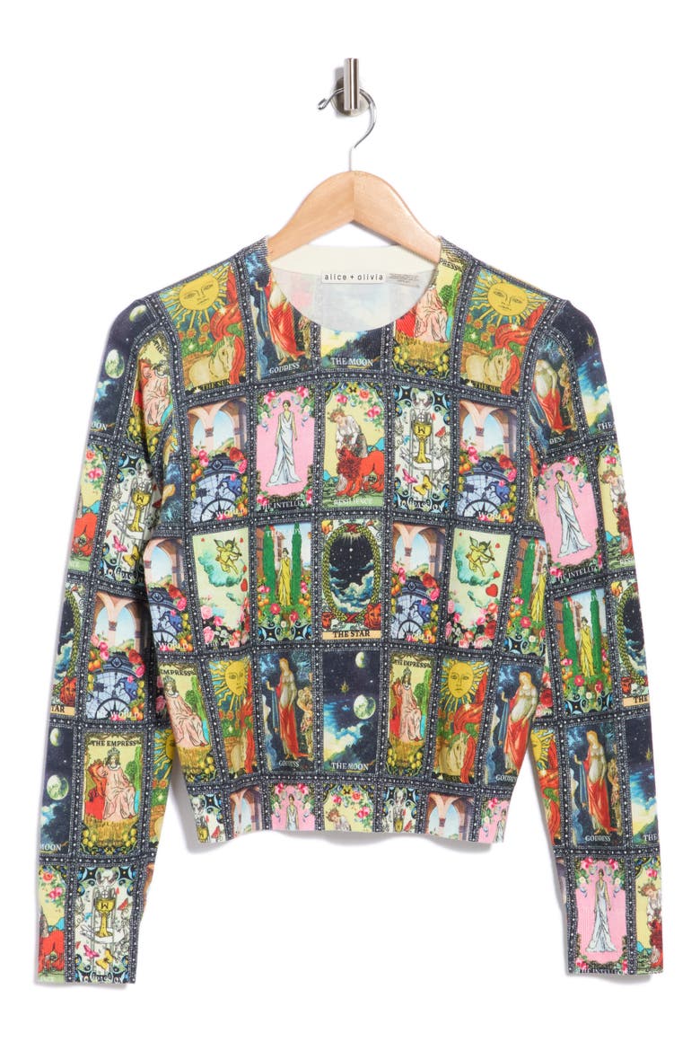 Carolee Printed Sweater, Main, color, ENCHANTED TAROT
