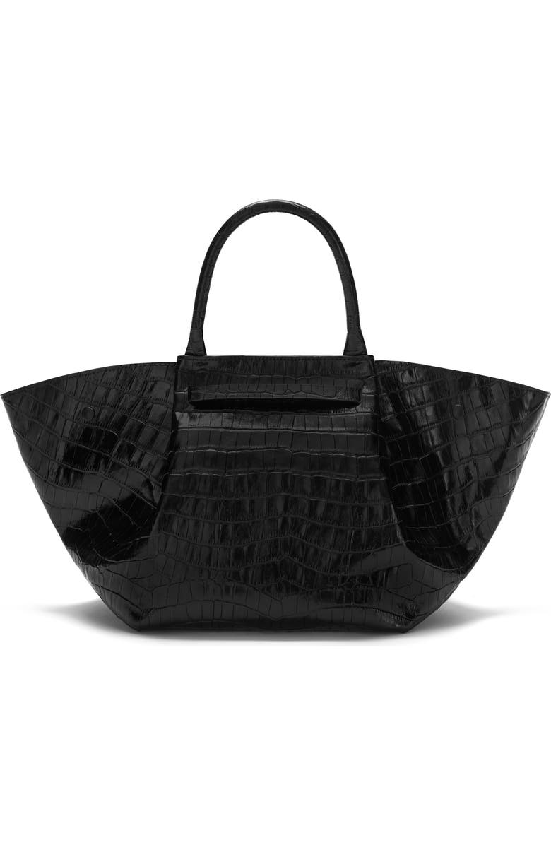 DeMellier New York Leather East/West Midi Tote, Alternate, color, Black Croc Effect