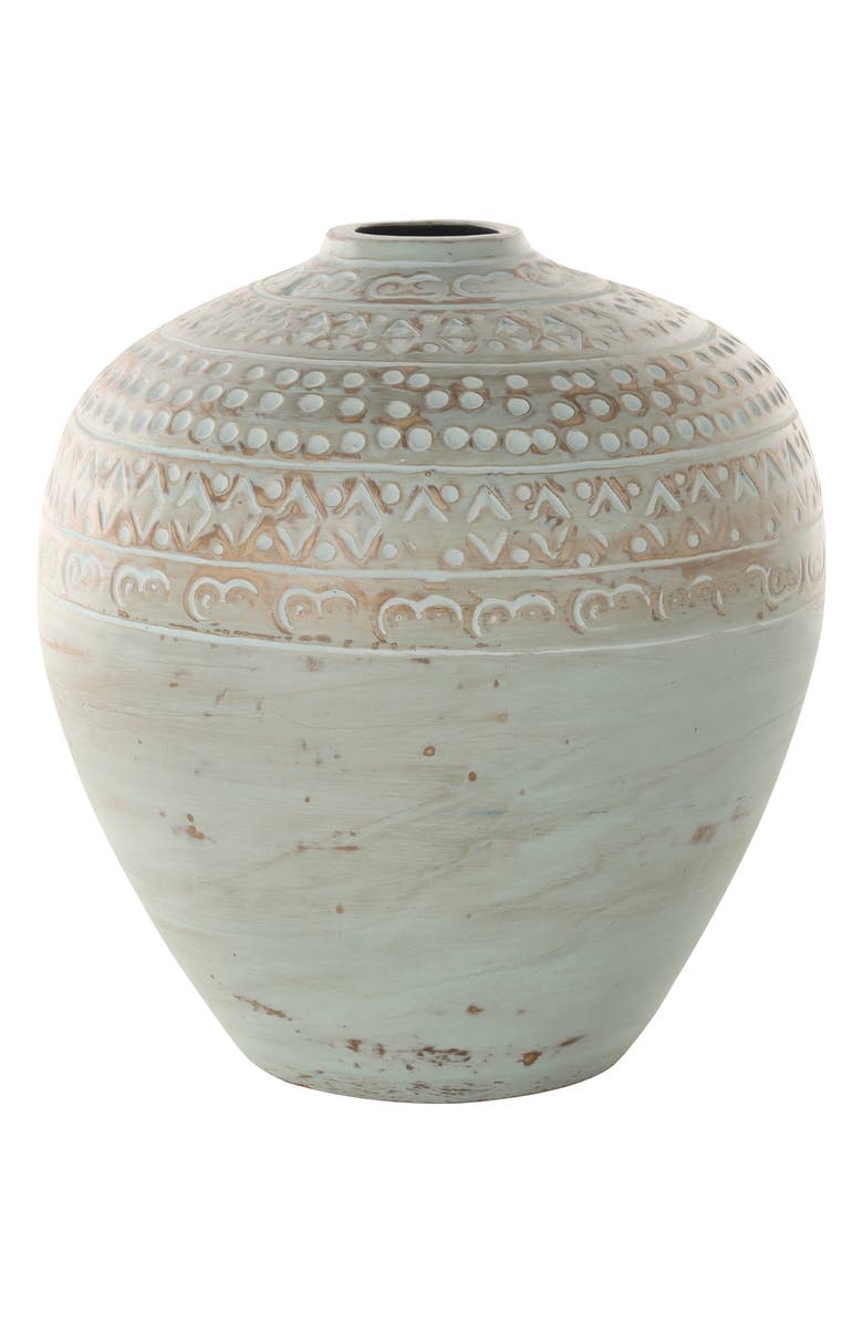 GINGER BIRCH STUDIO Ceramic Vase, Alternate, color, Green