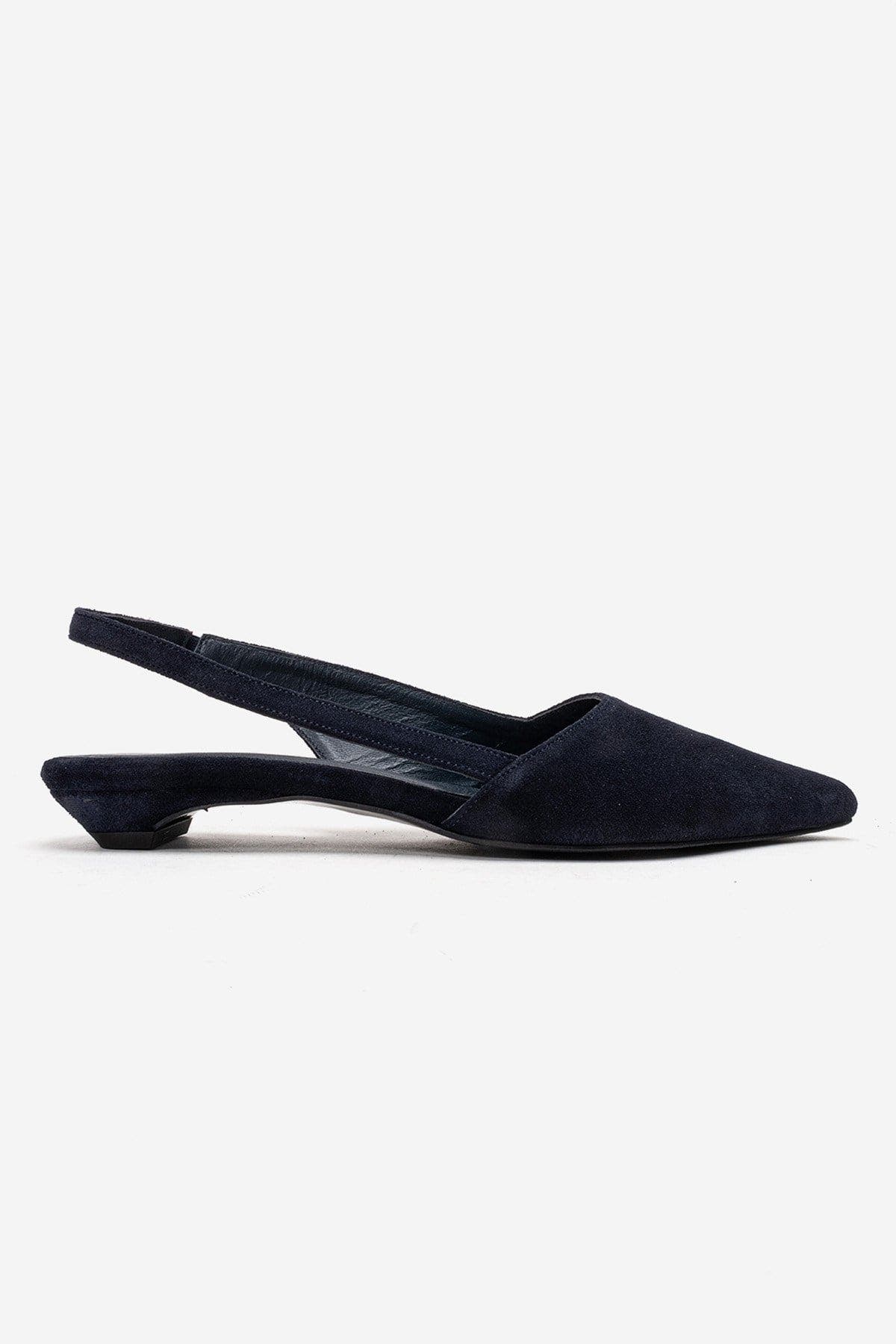 Forever & Always Shoes Berlina Leather Slingback Pump, Alternate, color, Navy Suede