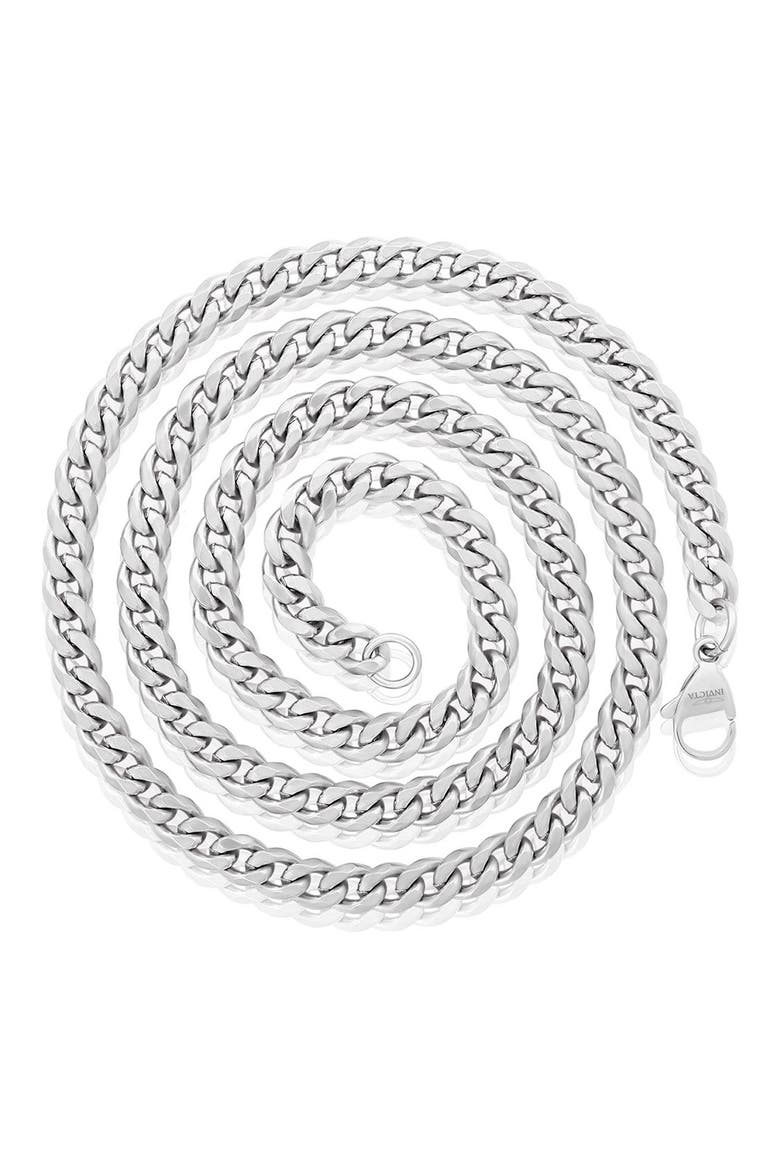 Mens' 6mm Curb Link Chain Necklace, Alternate, color, SILVER