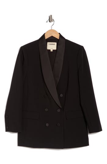 L'agence Jayda Relaxed Double-breasted Blazer In Black
