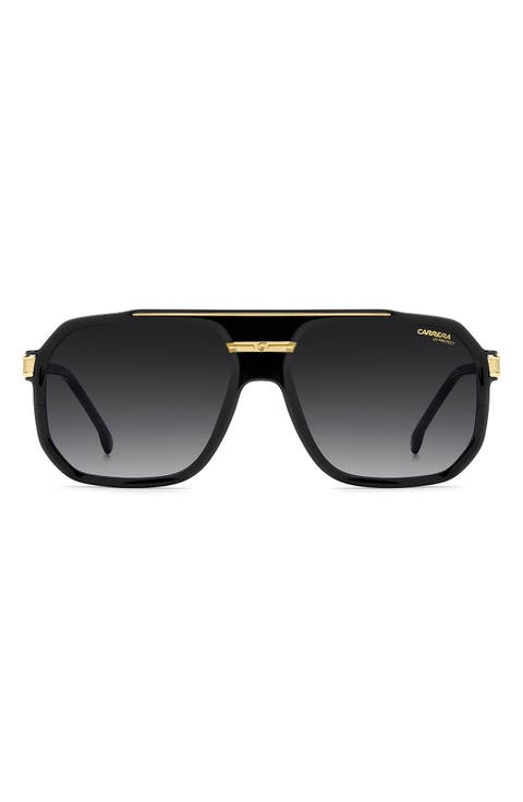 60mm Rectangular Flat Top Sunglasses