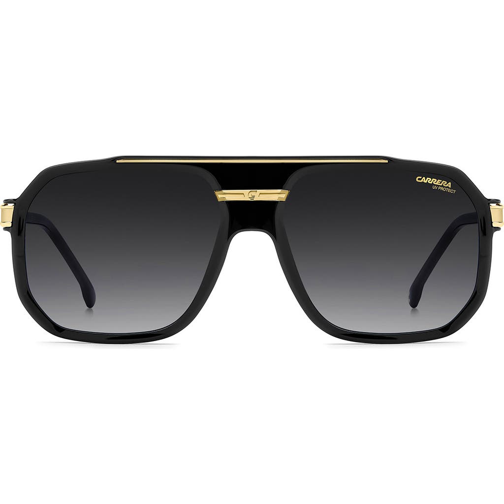 Carrera Eyewear 60mm Rectangular Flat Top Sunglasses In Black