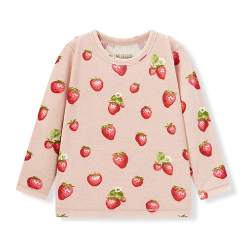 Milkbarn Organic Cotton Long Sleeve Two Piece Pajama Set In Multi