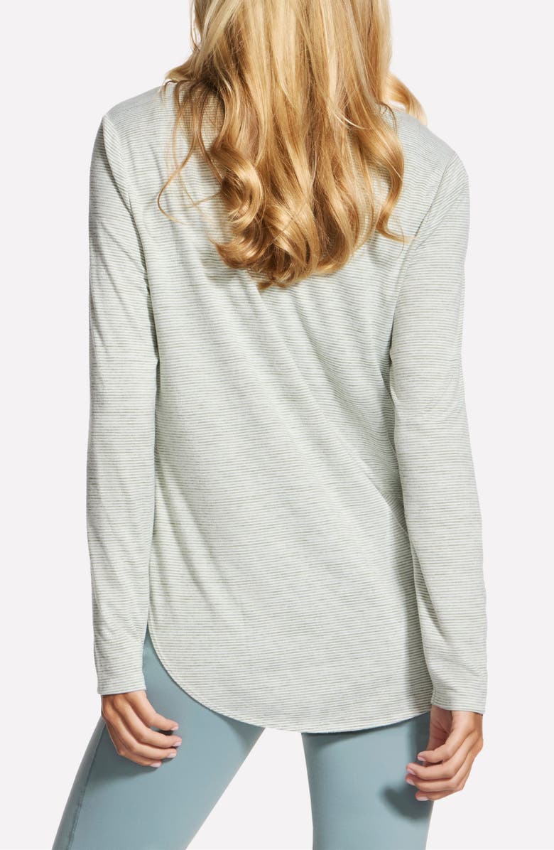 SKECHERS Godri Swift Stripe Long Sleeve Tee, Alternate, color, Agave/ Ice Stripe Swift Stripe