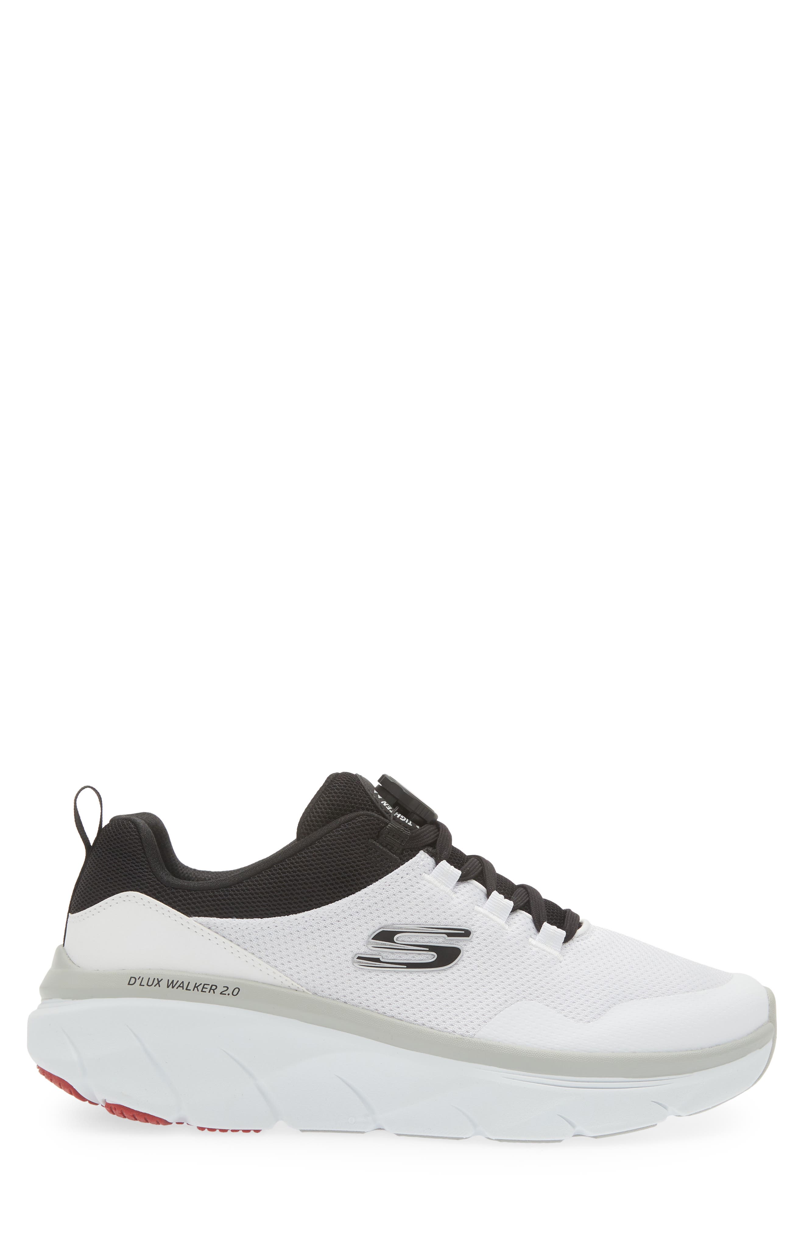 SKECHERS D'Lux Walker SR Sneaker, Alternate, color, White/ Black