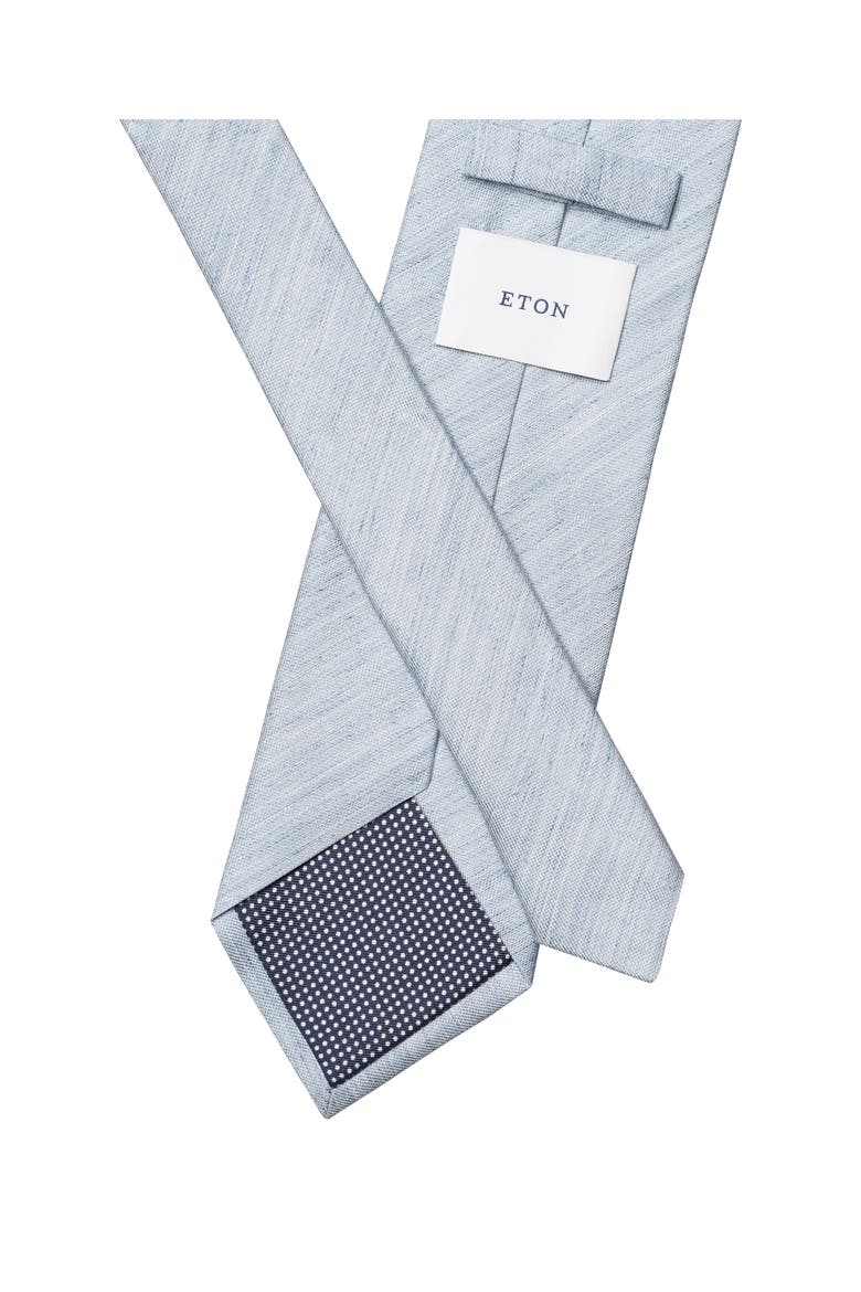 Light Blue Solid Linen & Silk Tie, Alternate, color, LIGHT BLUE