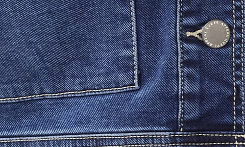 Curve Appeal Saturday Knit Denim Jacket In Blue