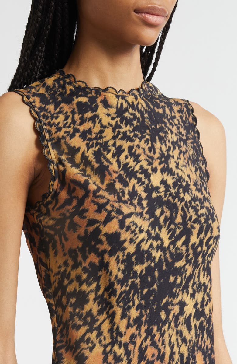 Ulla Johnson Clea Abstract Print Bias Cut Dress, Alternate, color, Savannah