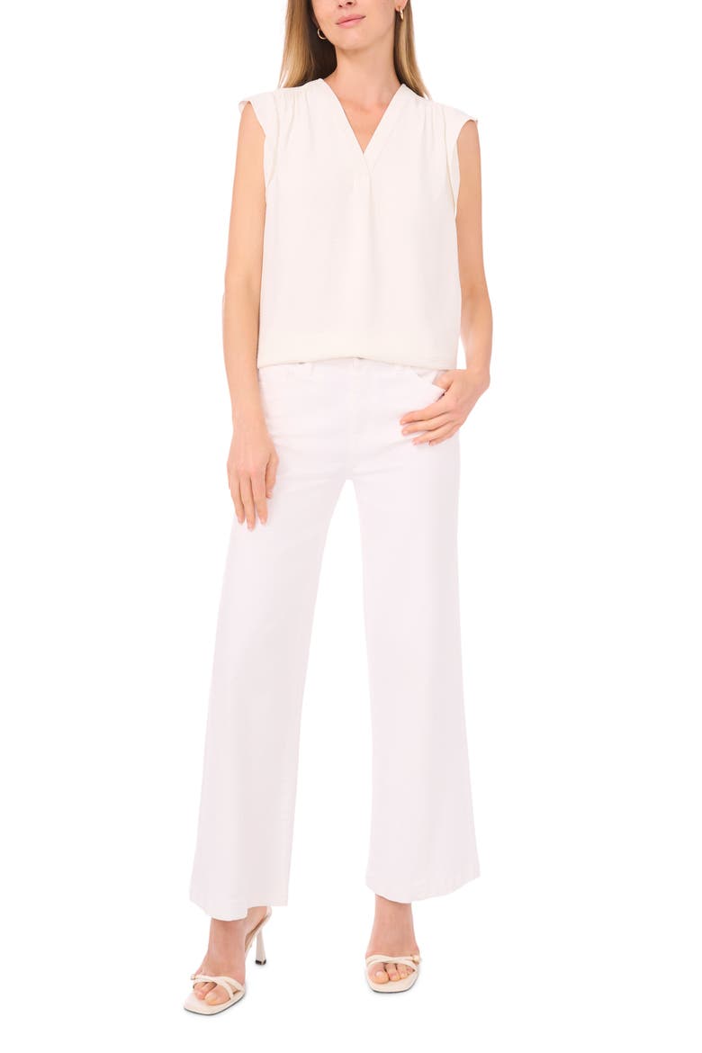 Flutter Sleeve Top, Alternate, color, NEUTRAL