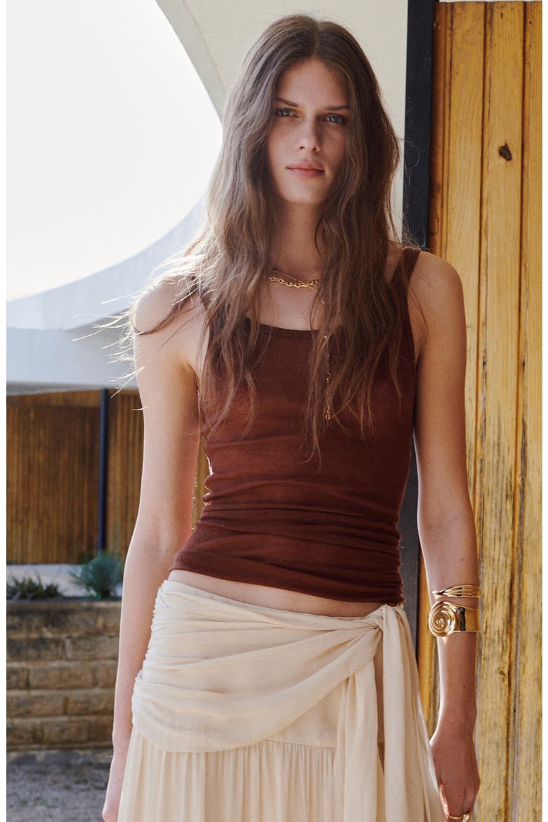 Tiered Maxi Skirt, Alternate, color, ECRU