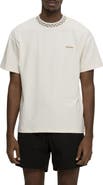 Maui & Sons Break Neck Oversize Textured Cotton T-Shirt