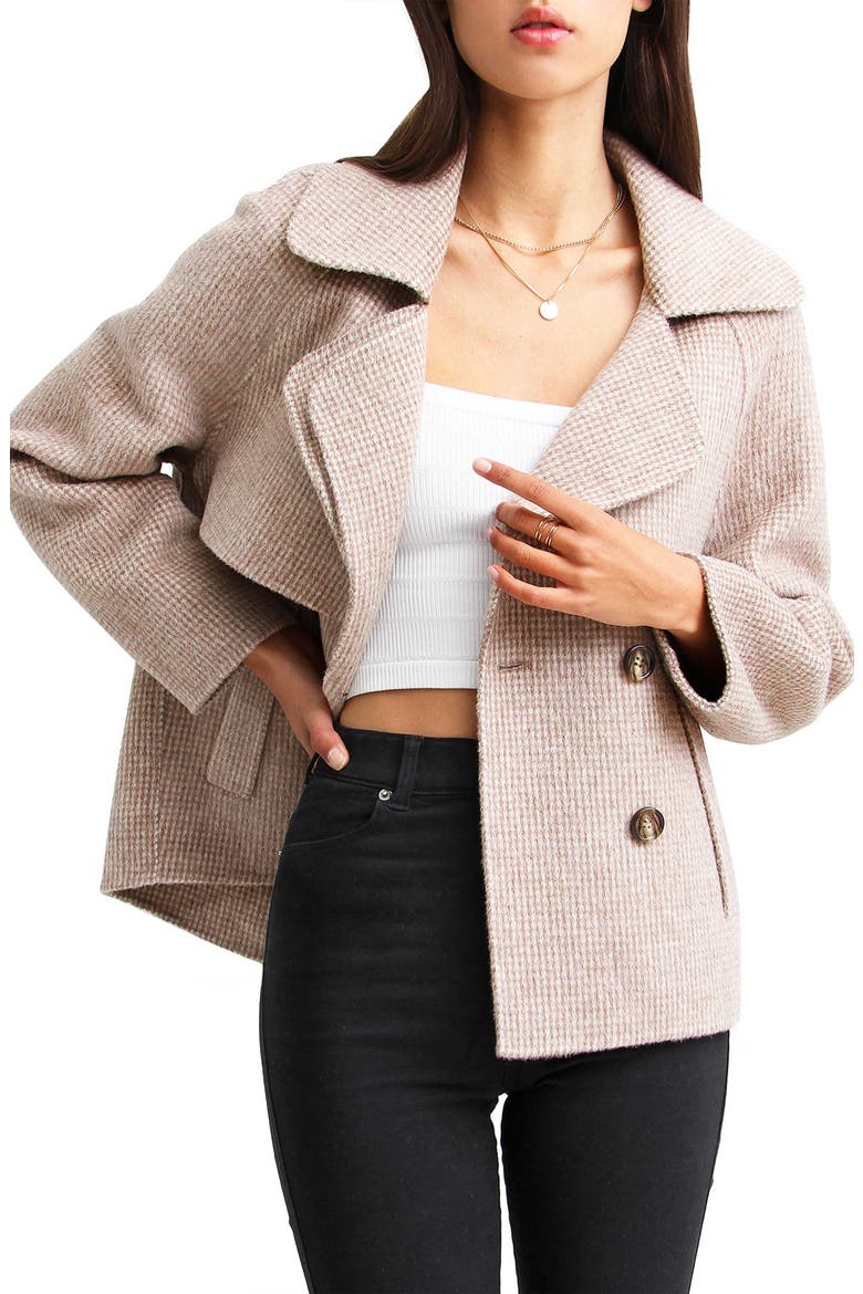 I'm Yours Wool Blend Peacoat, Alternate, color, BEIGE