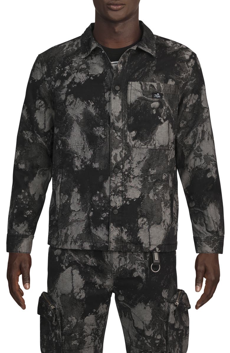 PRPS Squaw Valley Abstract Print Cotton Trucker Jacket, Main, color, 