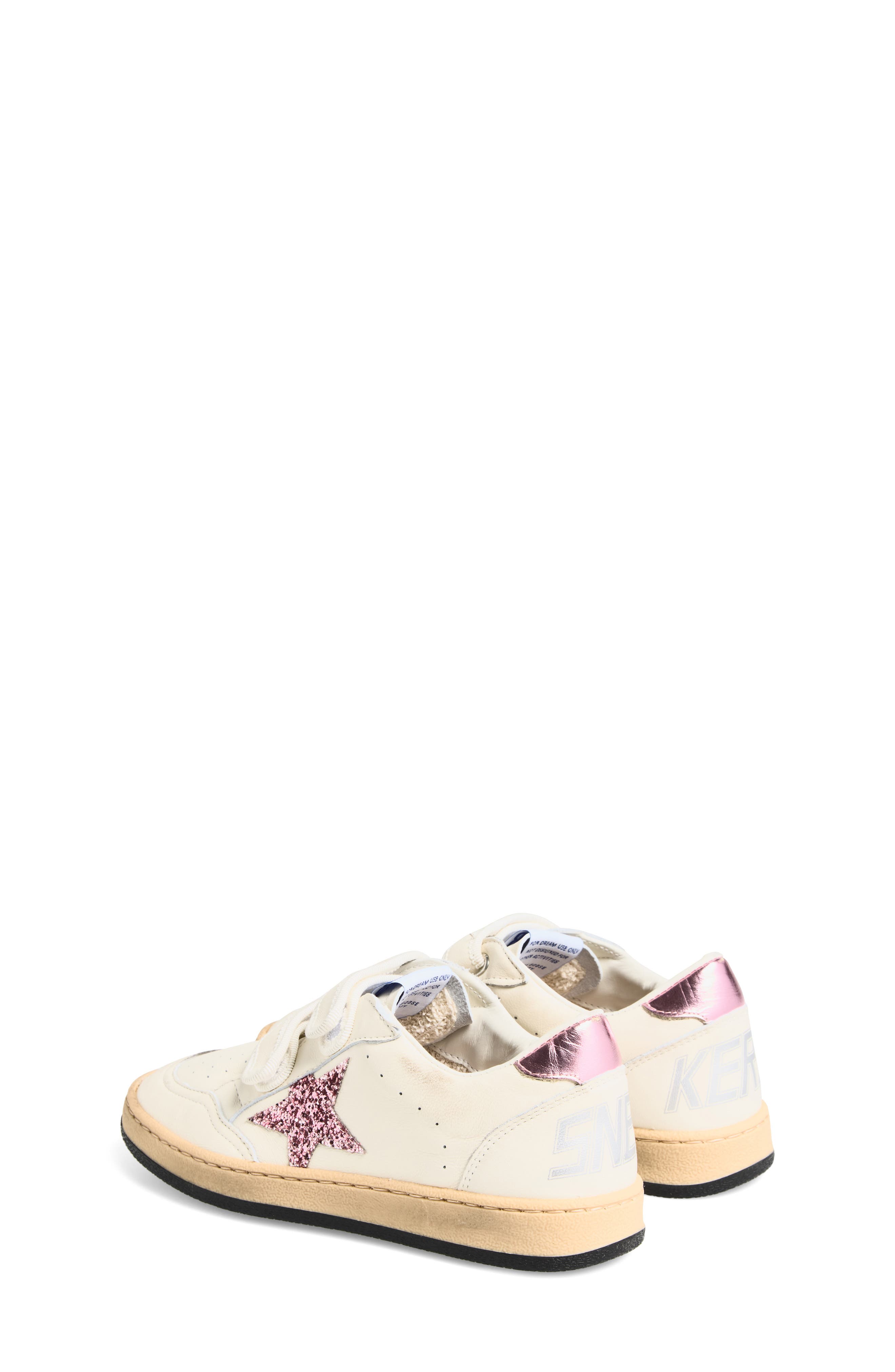 Golden Goose Kids' Ball Star Low Top Sneaker, Alternate, color, White/ Bubblegum/ Lilac