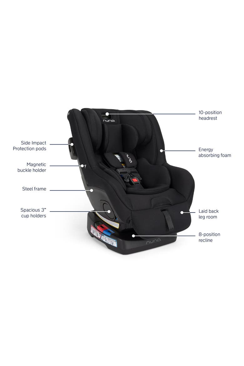 Rava Next Flame Retardant–Free Convertible Car Seat, Alternate, color, CAVIAR