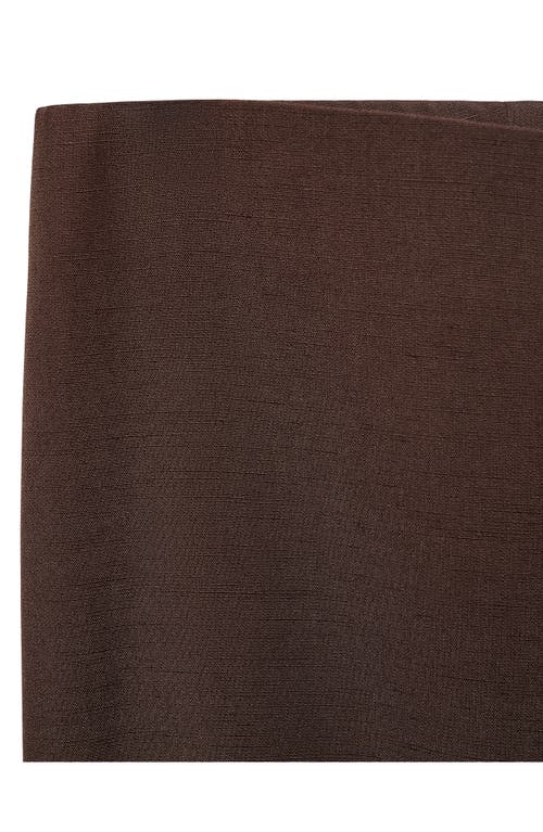 Mango Flat Front Straight Leg Pants In Brown